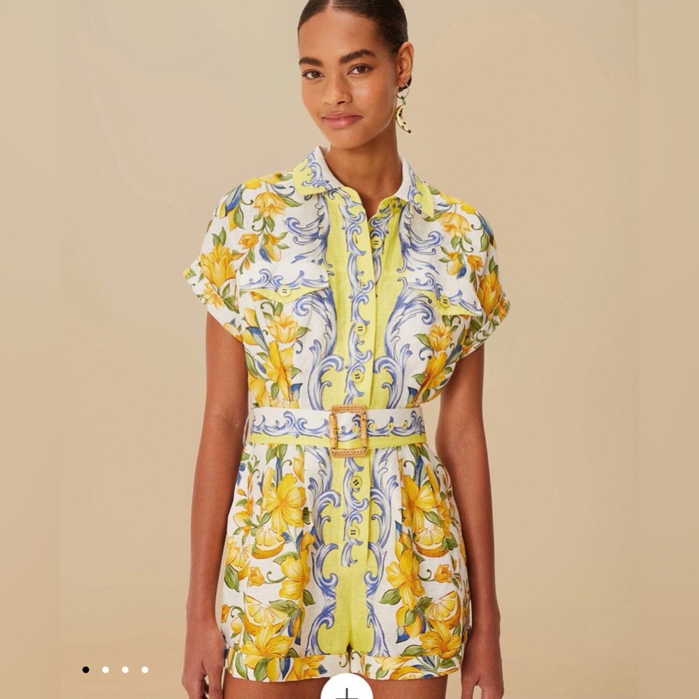 Farm Rio linen Sicily romper